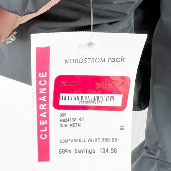 MICHAEL KORS Gunmetal Down Puffer Faux Fur Trim Hood Anorak Jacket Size XS NWT - Picture 11 of 11